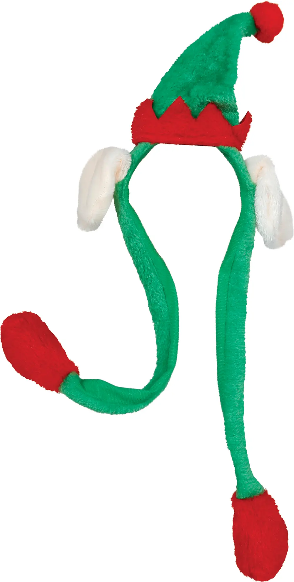 Hårbøjle med mini-nissehue med bevægelse, 66 cm