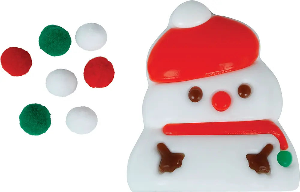 Assorteret julefigur i gummi, 9 × 8 cm