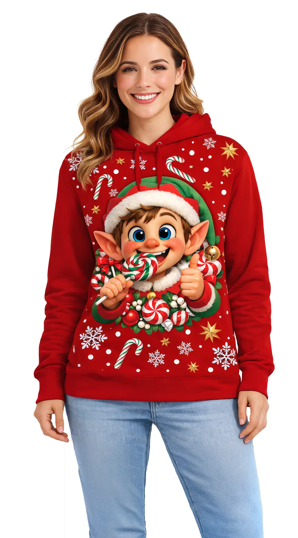 Nisse-sweatshirt til damer