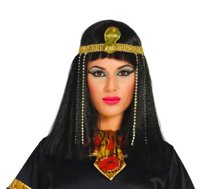 Egyptisk paryk med pandebånd (i æske), model 4778