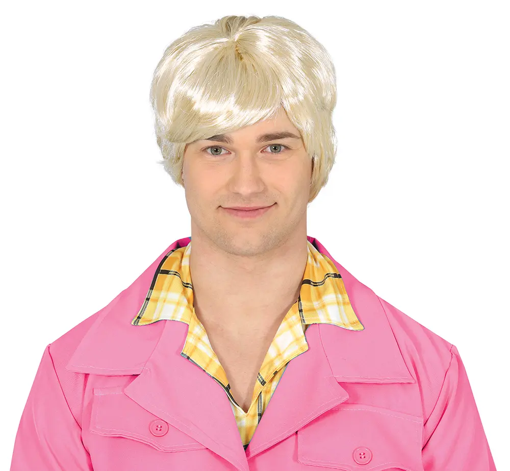 Blond 80'er-paryk til herrer (i æske)