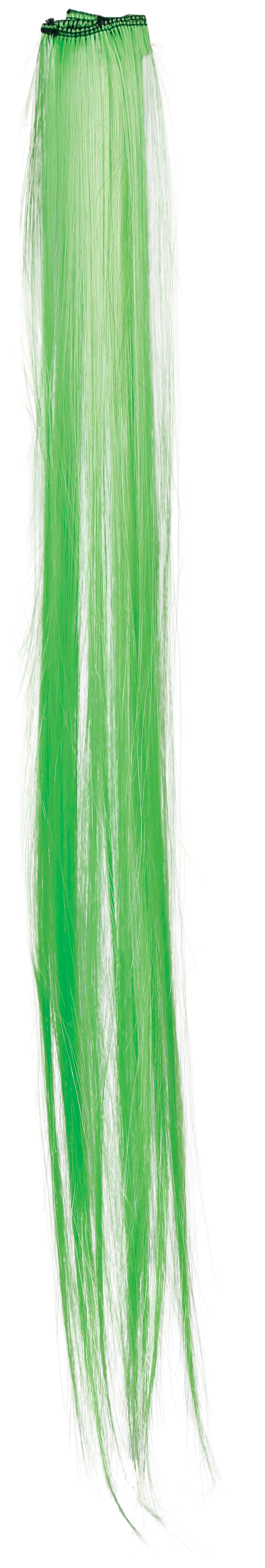 3 hår-extensions, 50 cm, grøn