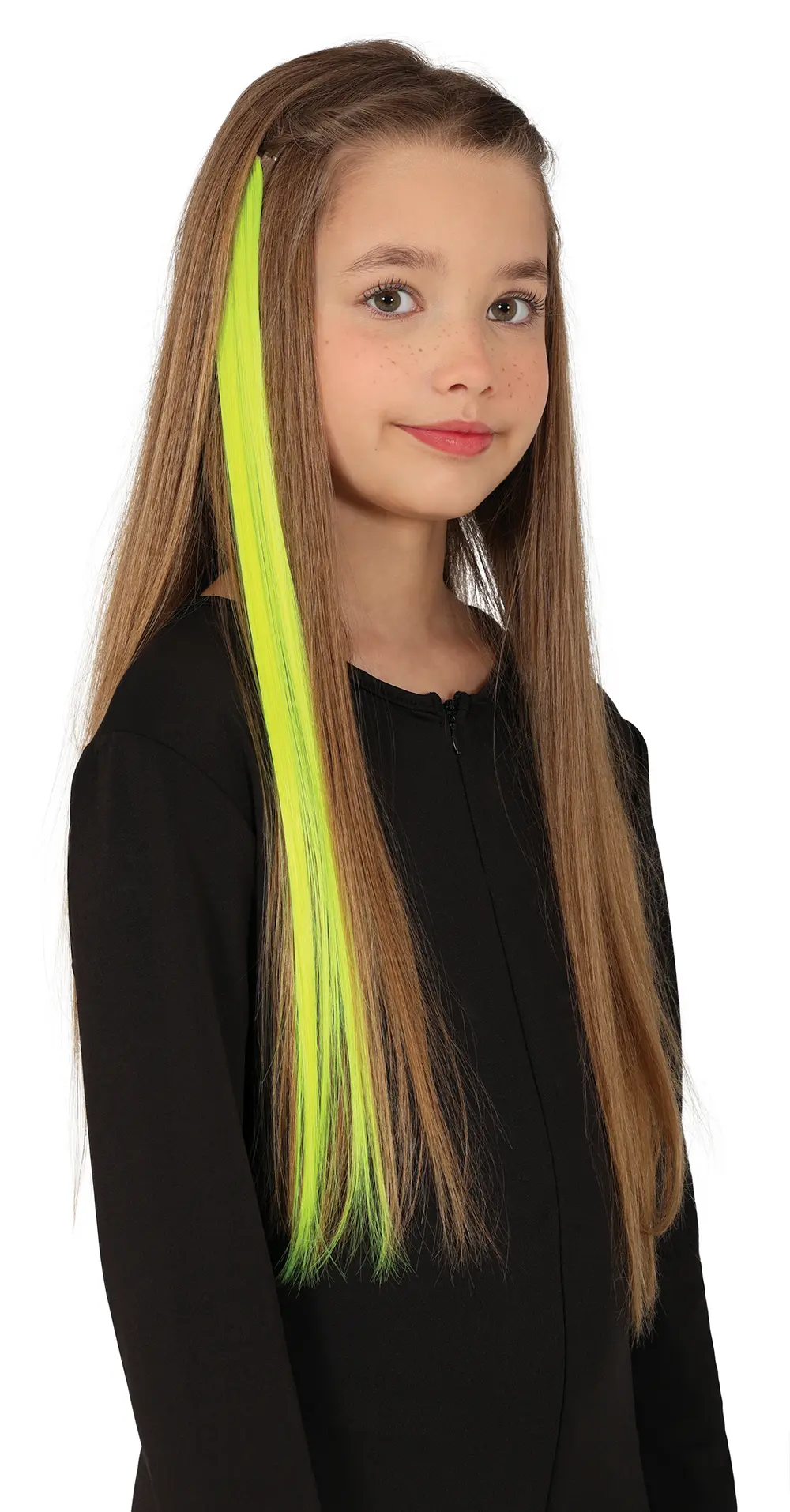 3 hår-extensions, 50 cm, gul