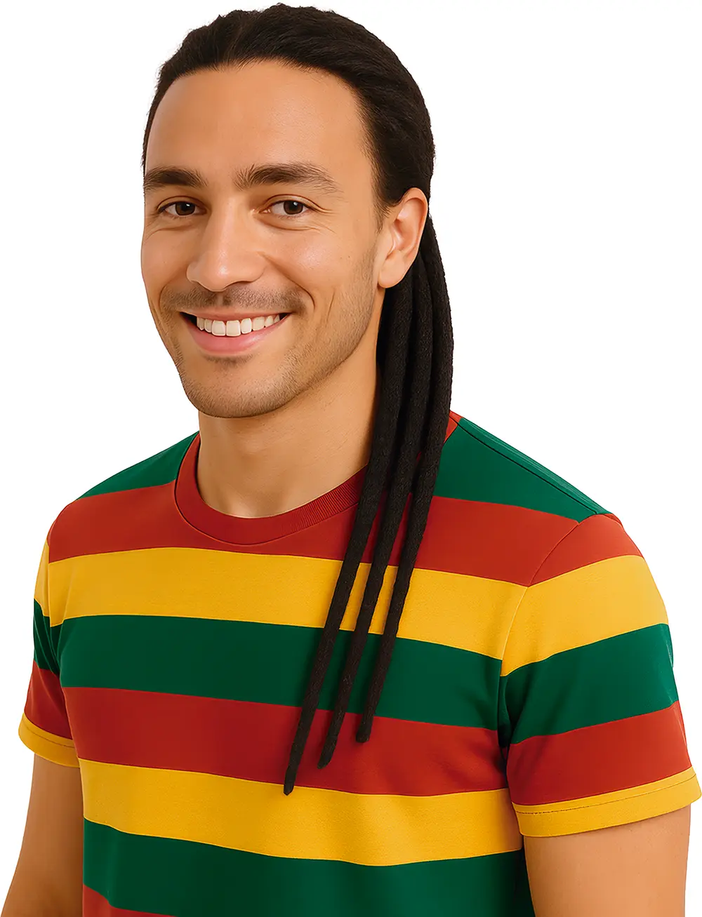 3 sorte rasta-hårlokker, 60 cm
