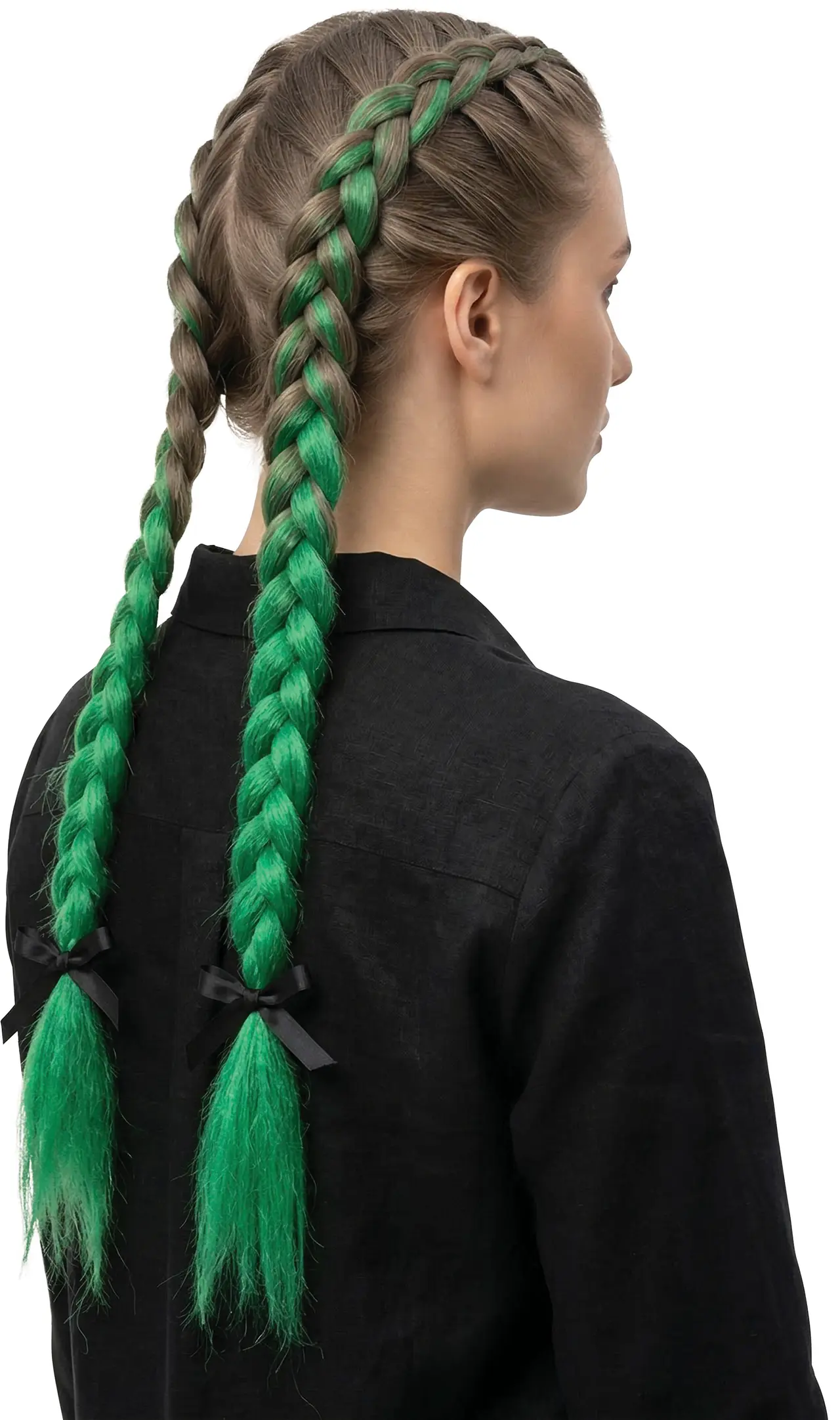 Hårlok, grøn, 60 cm