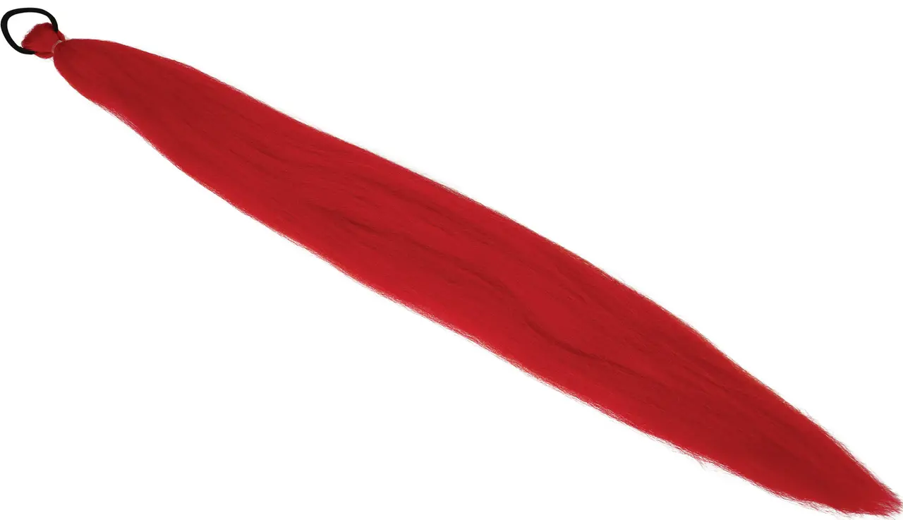 Hårlok, rød, 60 cm