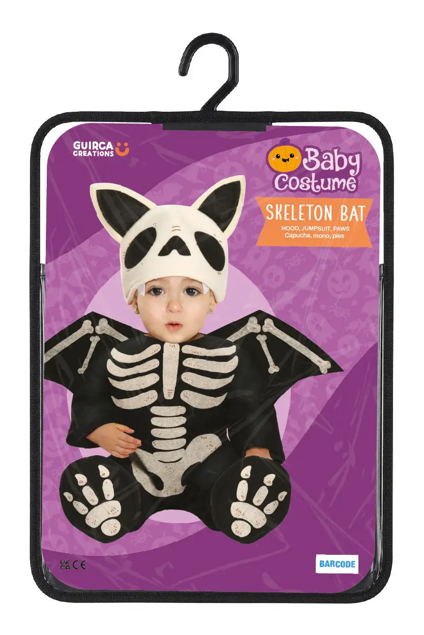 Skeletflagermus – kostume til baby