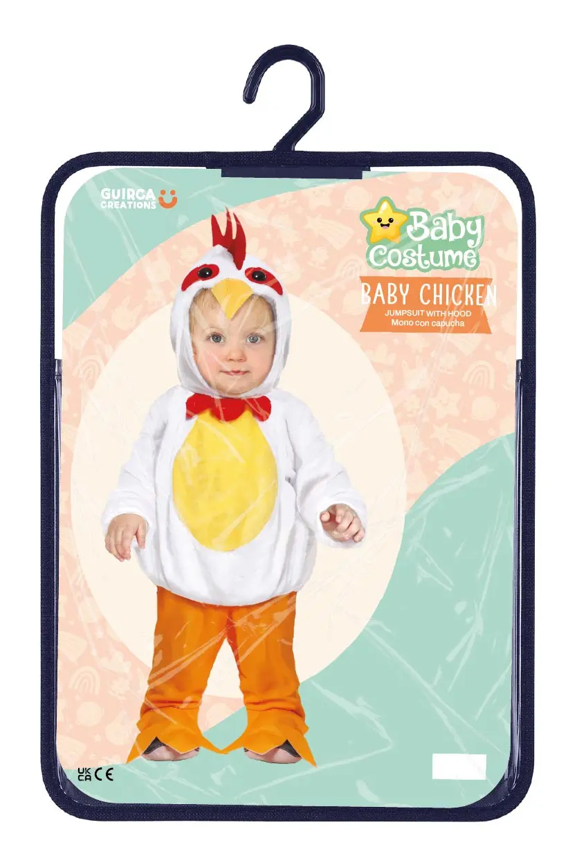 Kylling – kostume til baby, hvid