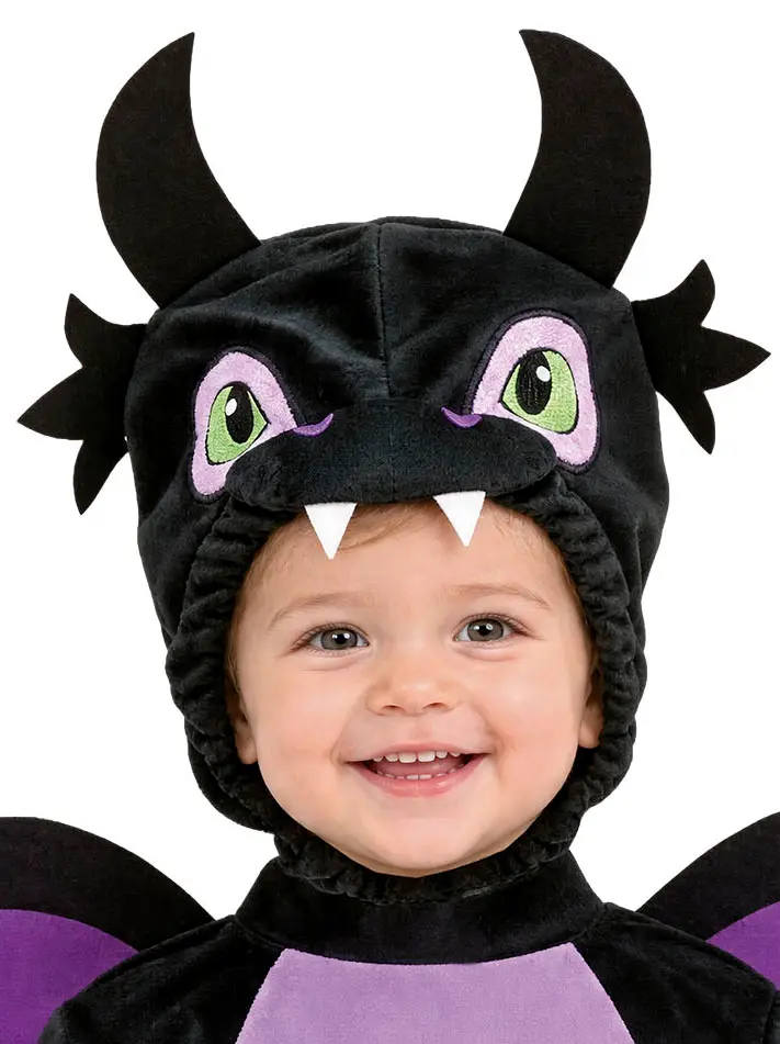 Sort drage – kostume til baby