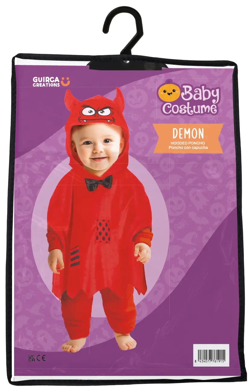 Dæmonponcho – kostume til baby