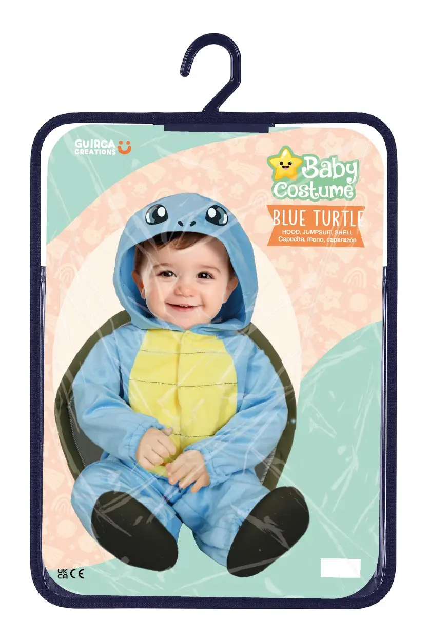 Blå skildpadde – kostume til baby