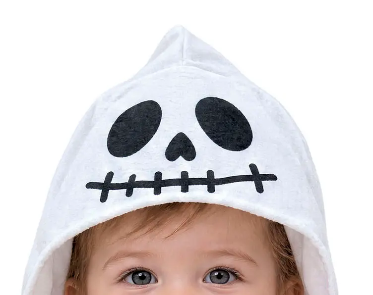 Skeletponcho – kostume til baby