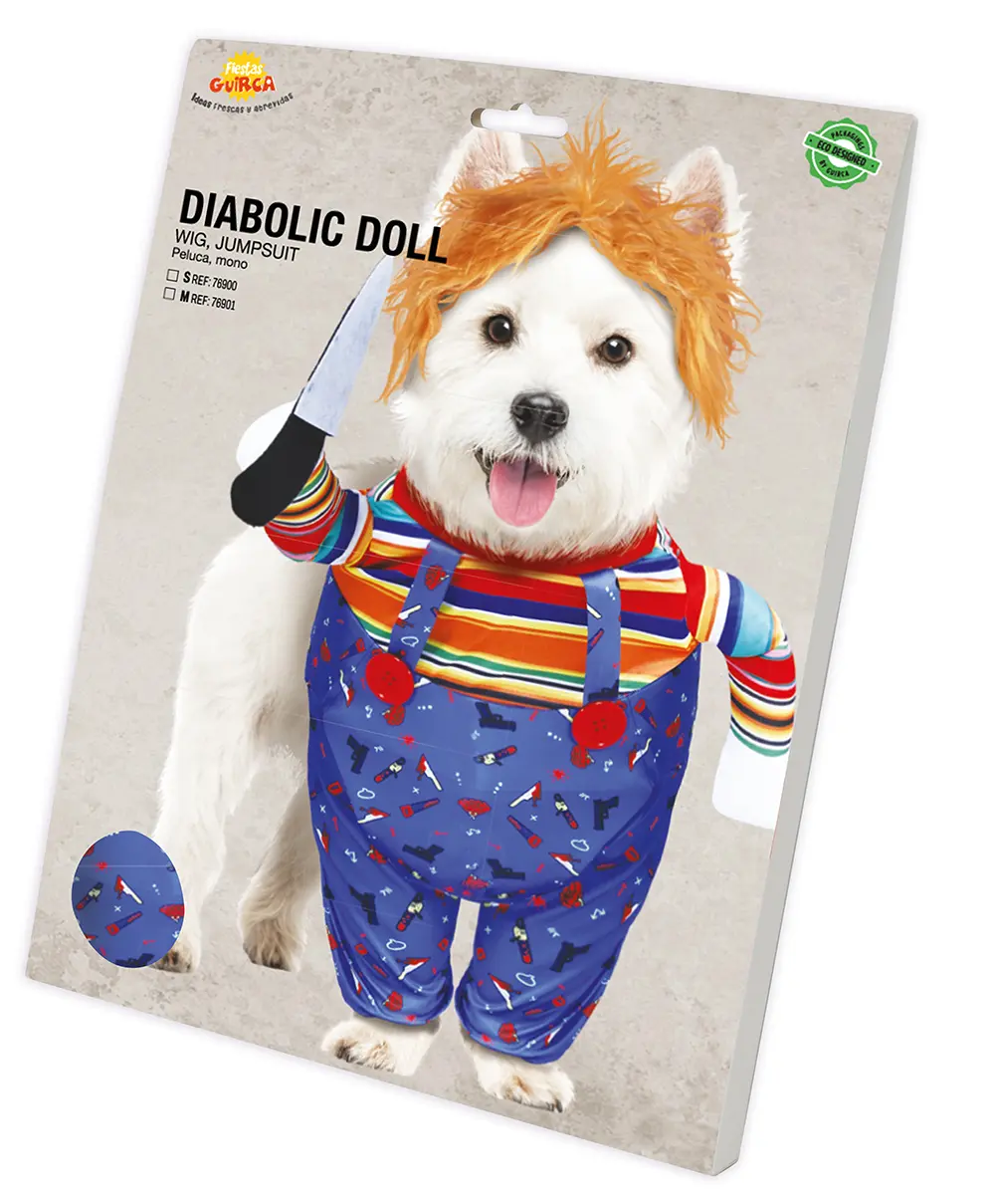Djævelsk dukke – kostume til hunde