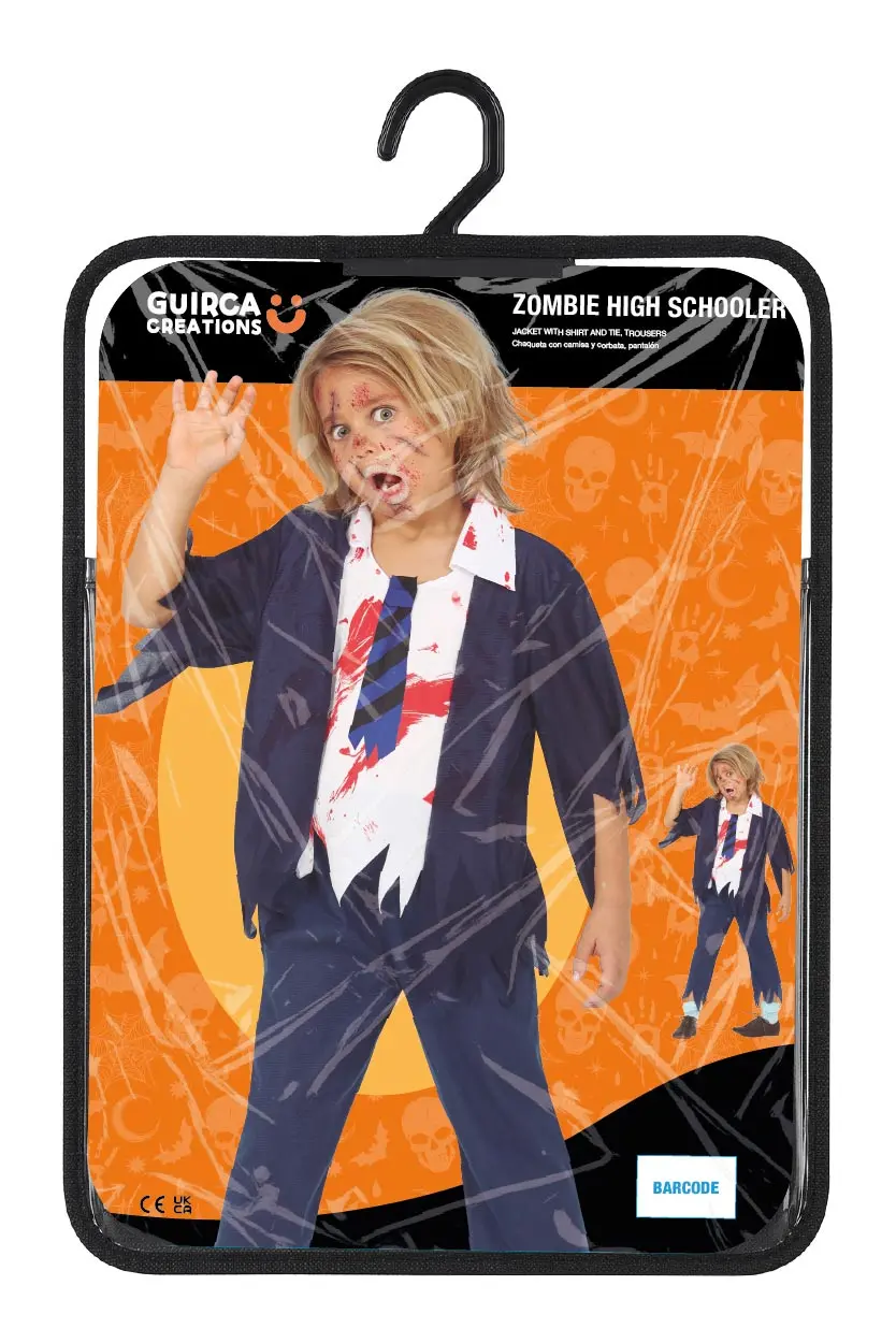Zombie-gymnasieelev – kostume til børn