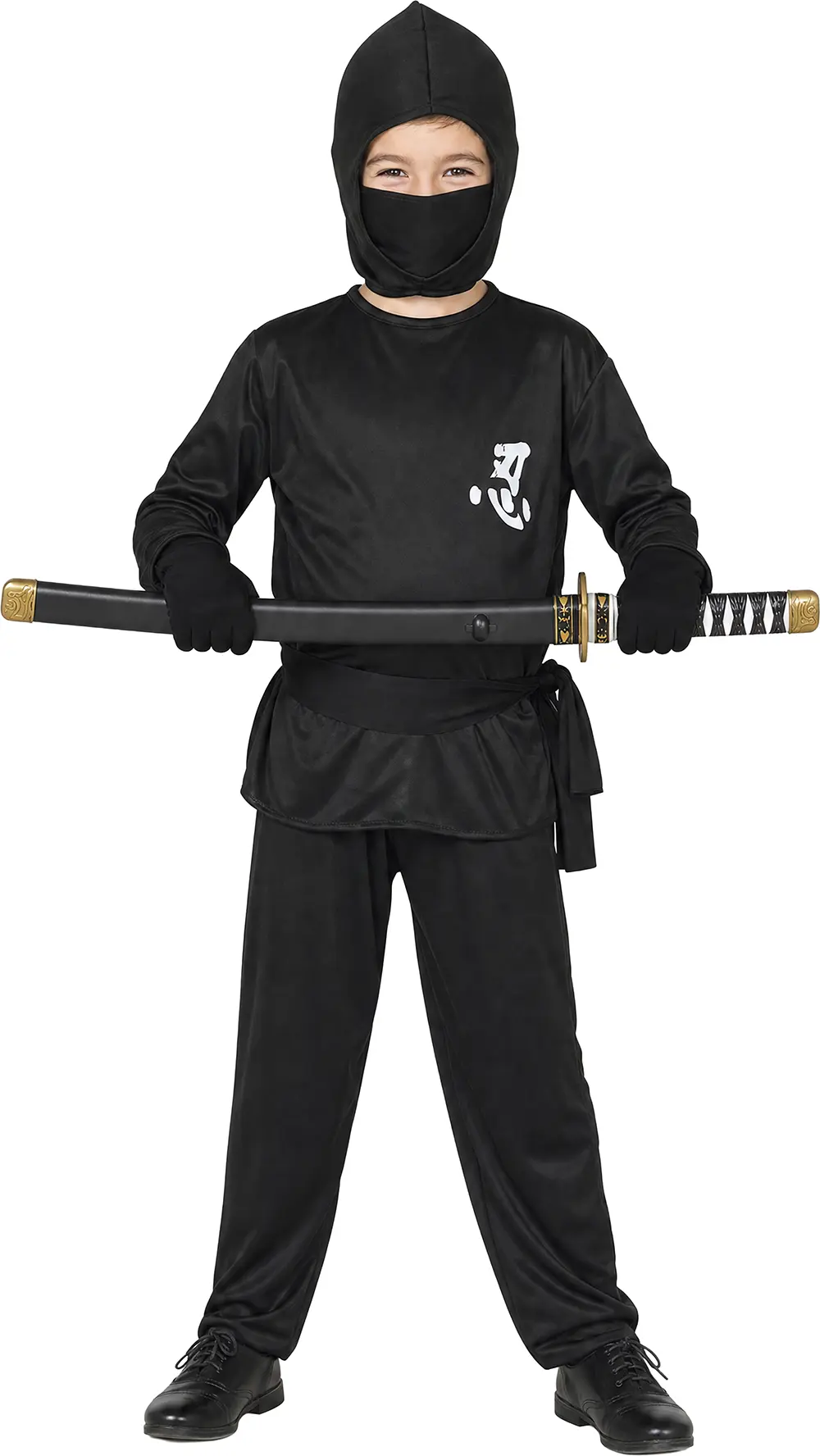 Ninja – kostume til børn, sort