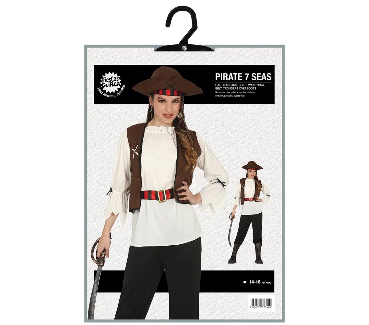 Pirat fra de syv have – kostume til børn og voksne, model 77342
