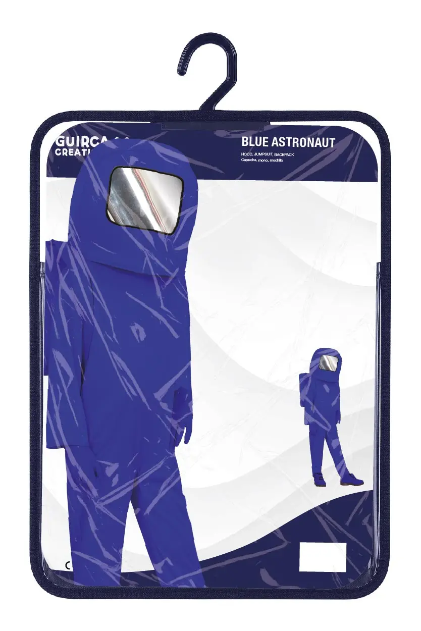 Blå astronaut – kostume til børn