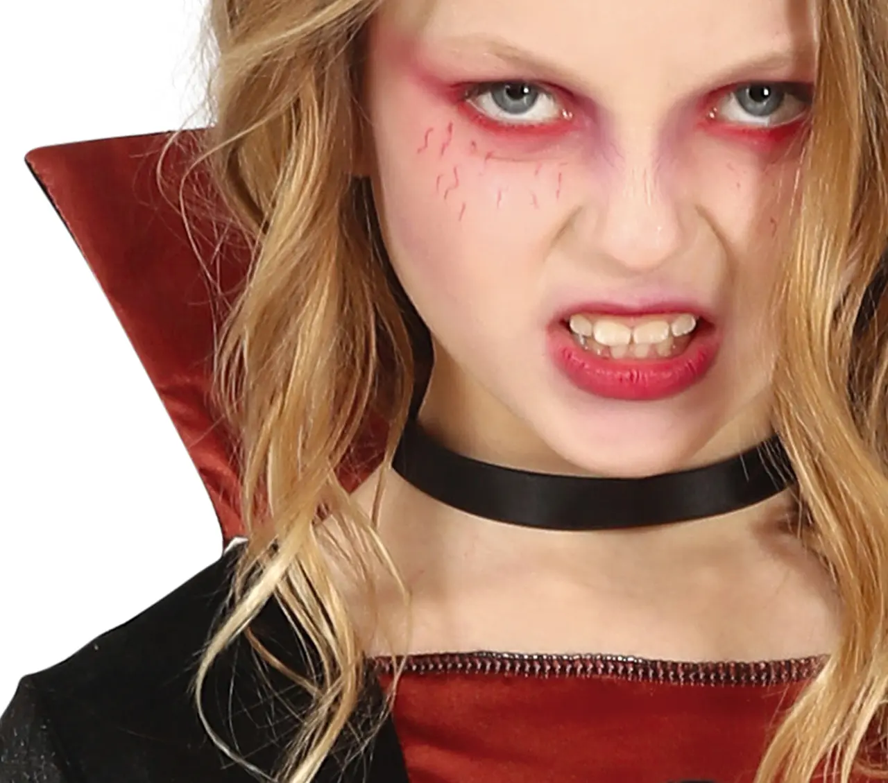 Vampyr – kostume til piger, sort og bordeaux, model 77624