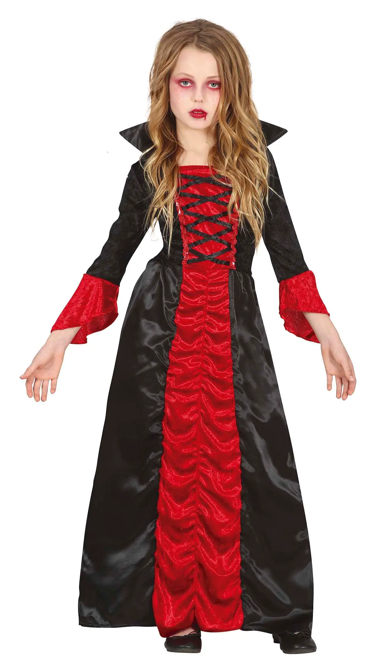 Vampyr – kostume til piger, sort og bordeaux, model 77675