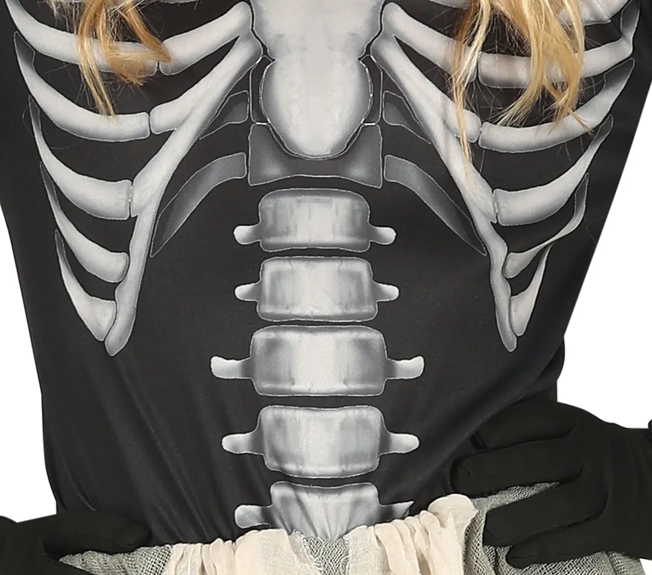 Slidt skelet – kostume til piger