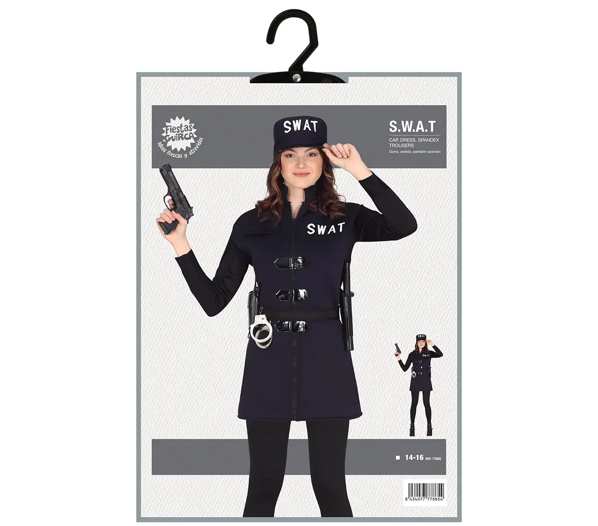 SWAT – kostume til børn og voksne, model 77865