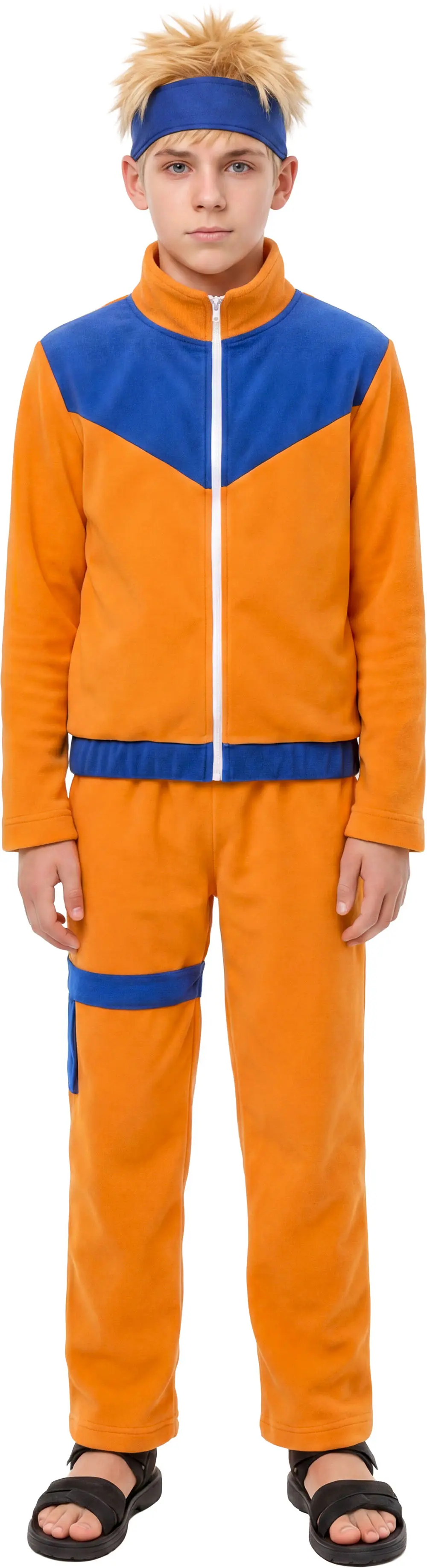 Orange ninja – kostume til drenge