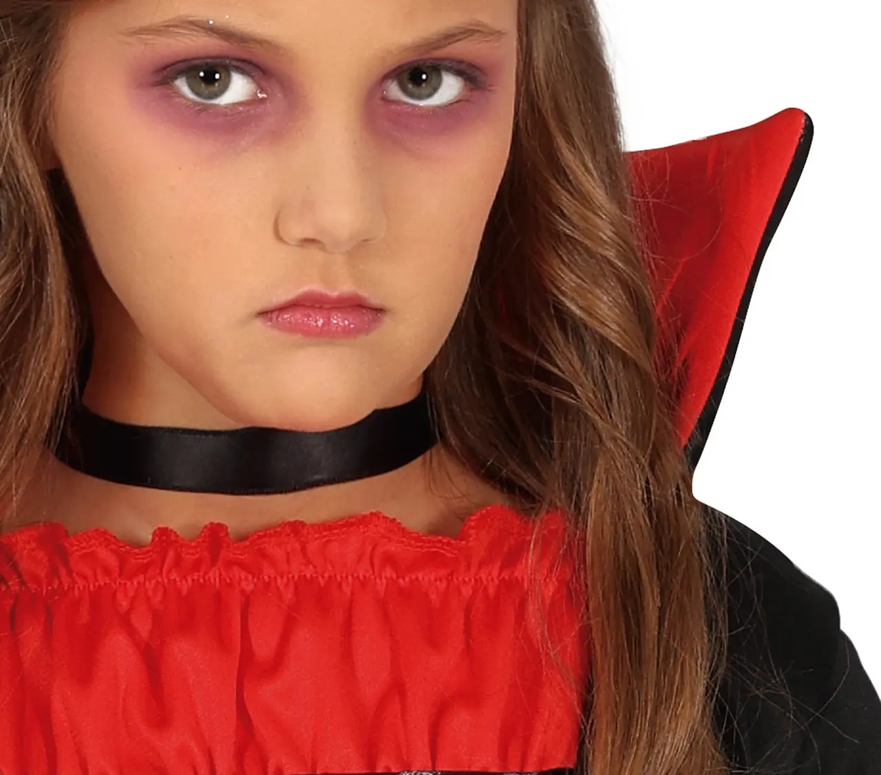 Vampyr – kostume til piger, rød og sort, model 78015
