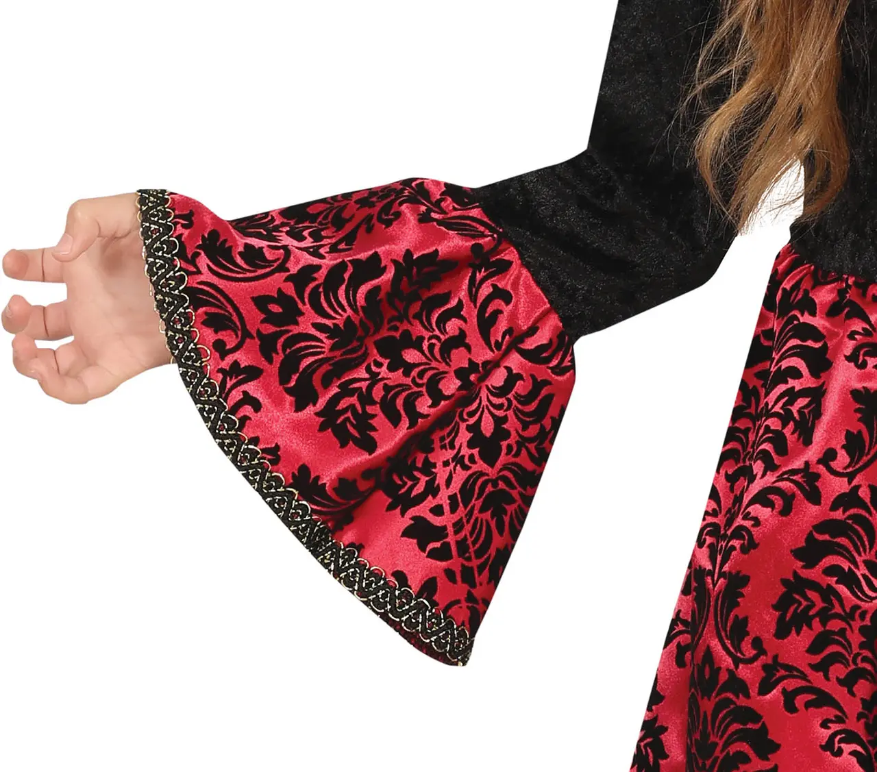 Vampyr – kostume til piger, sort og bordeaux, model 78073
