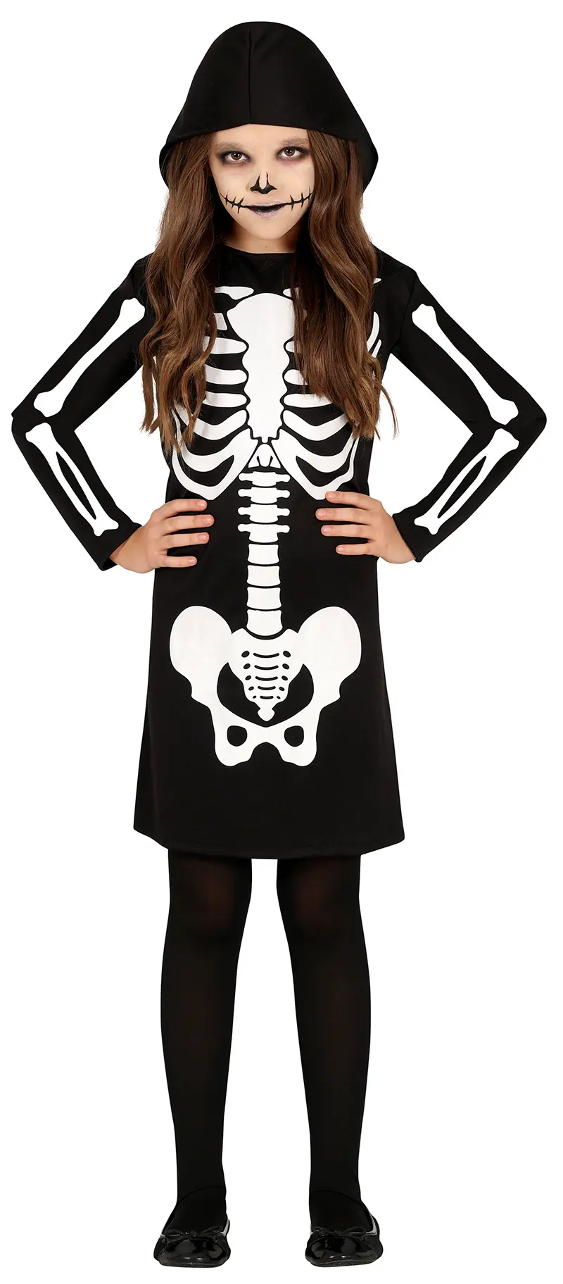 Skelet – kostume til piger, model 78092