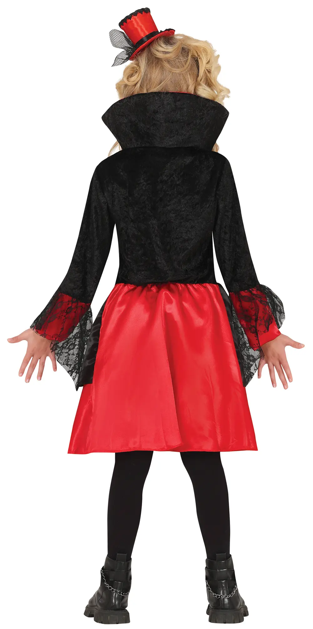 Vampyr – kostume til piger, rød og sort, model 78249
