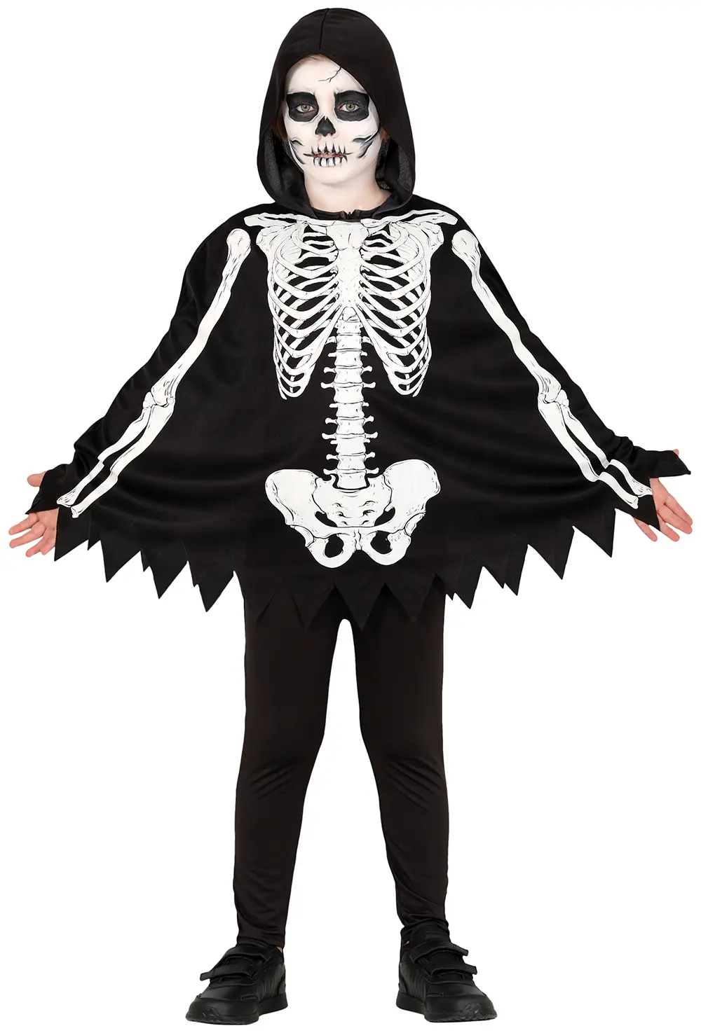 Skeletponcho – kostume til børn