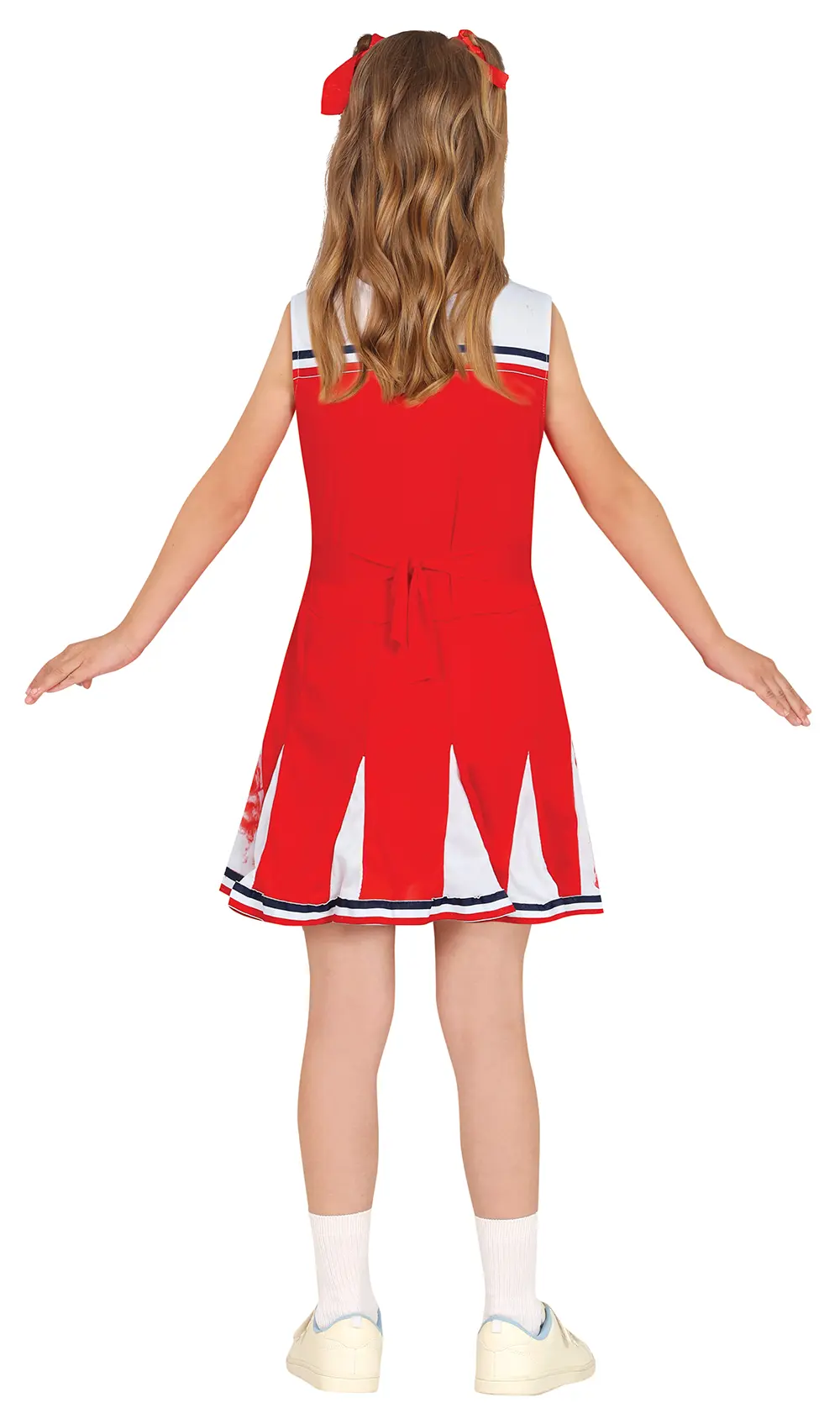 Zombie-cheerleader – kostume til piger, rød og hvid