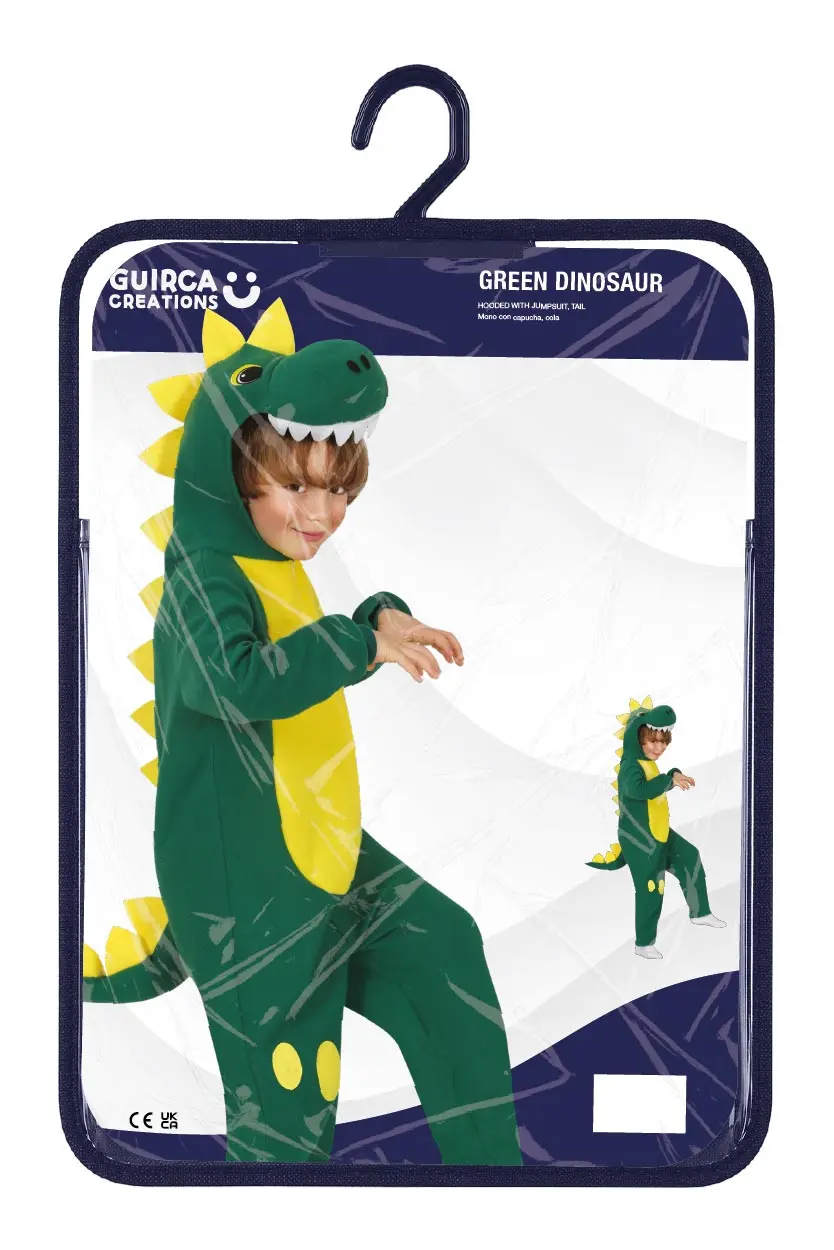 Grøn dinosaur – kostume til drenge