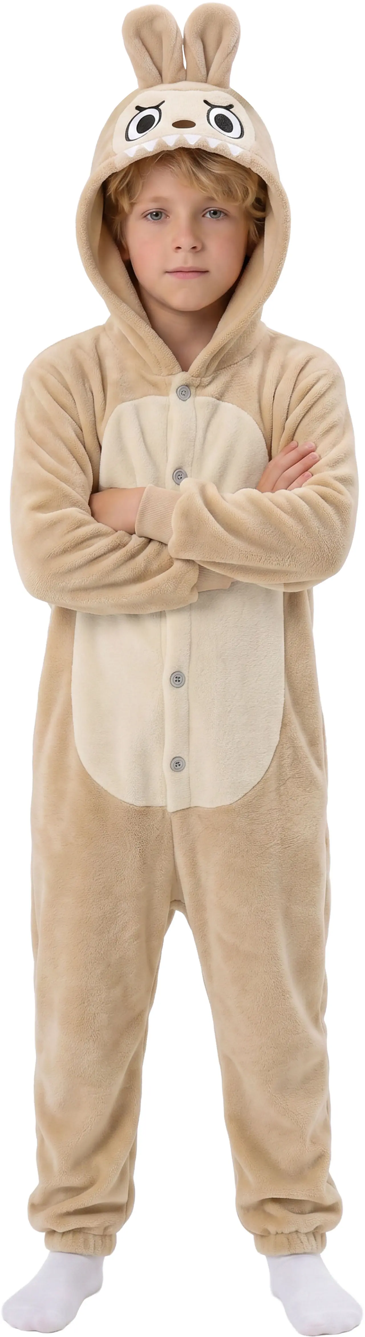 Beige Lulu-monsterpyjamas – kostume til børn