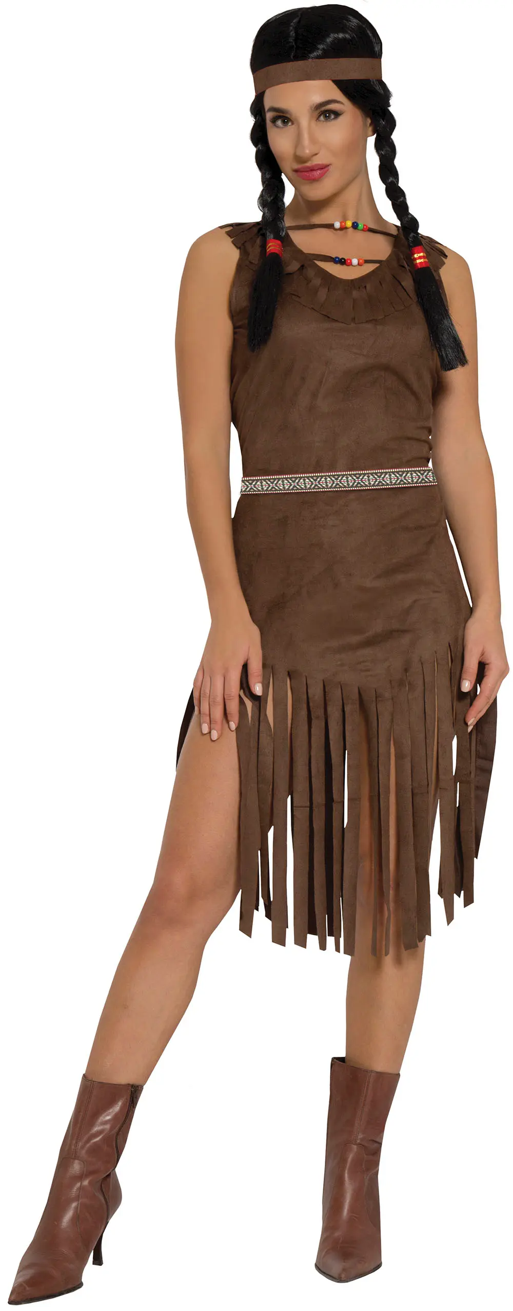 Indianer – kostume til damer, brun, model 79214