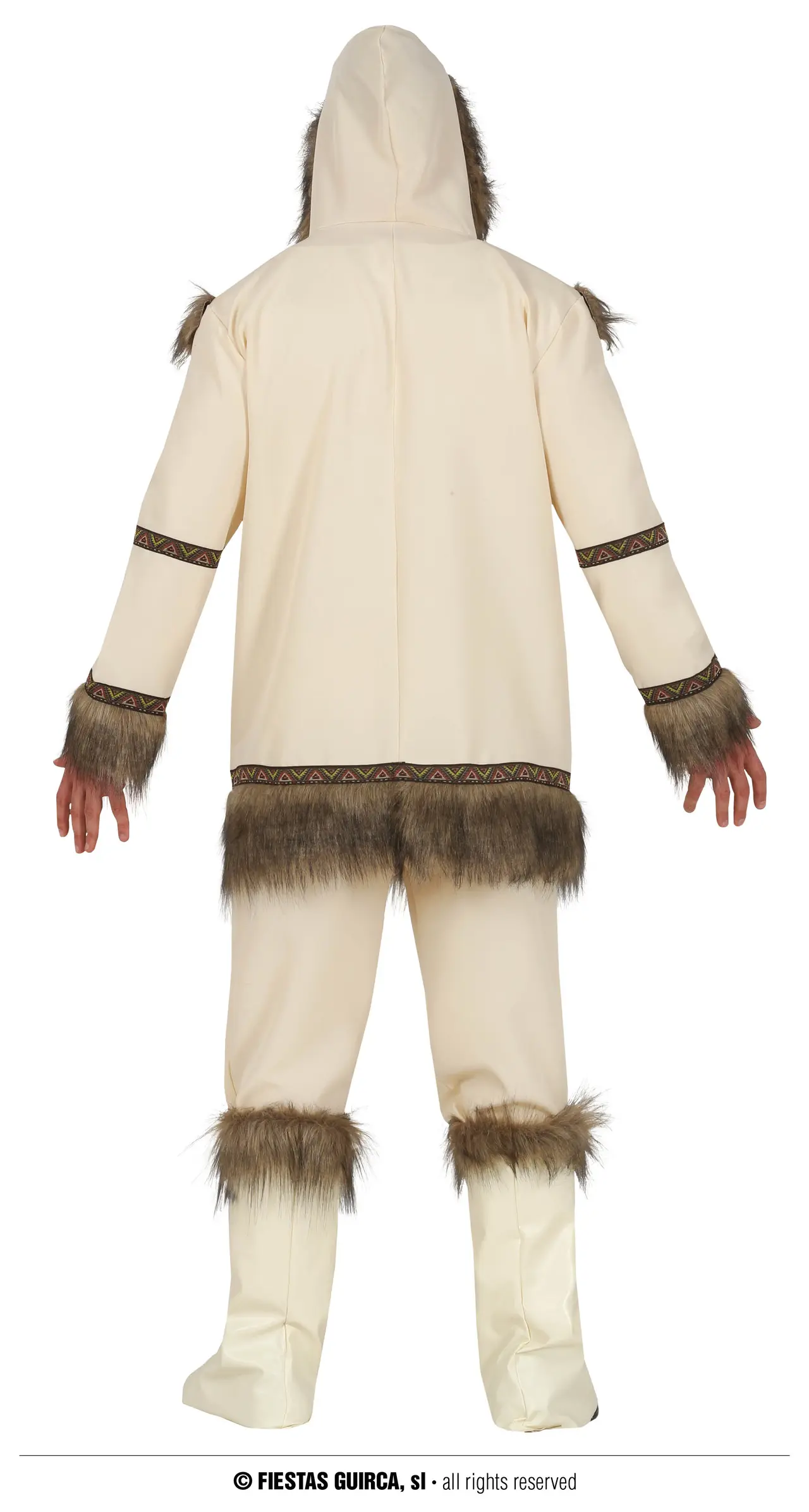 Inuit – kostume til herrer, beige og brun