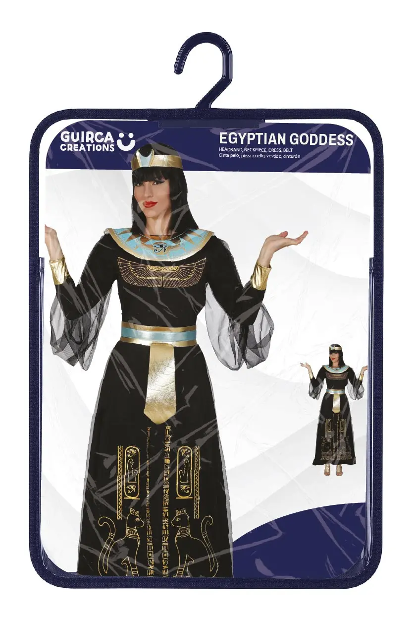 Egyptisk – kostume til damer, sort og guld