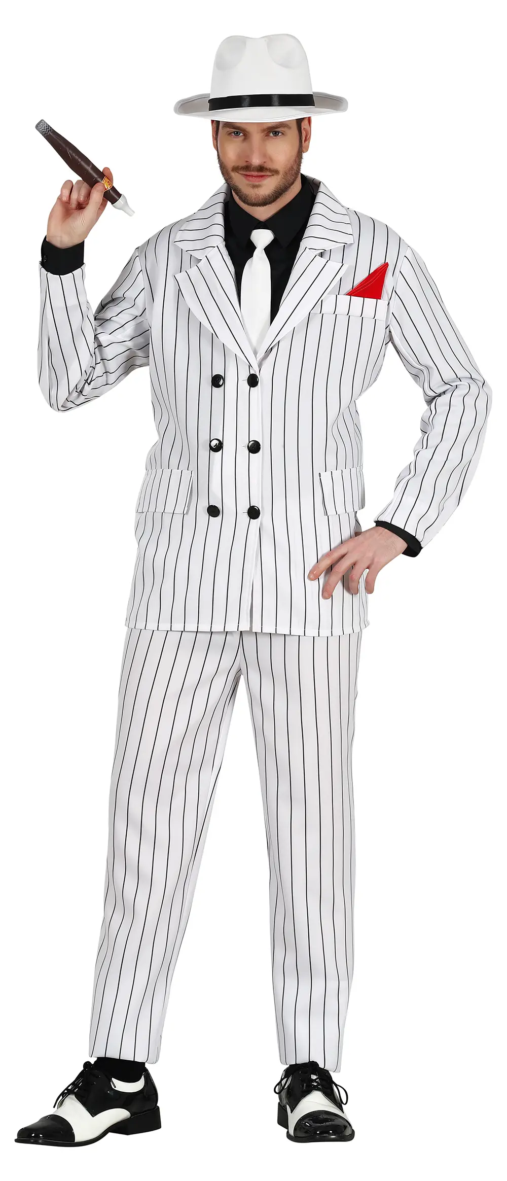 Gangster – kostume til herrer, hvid