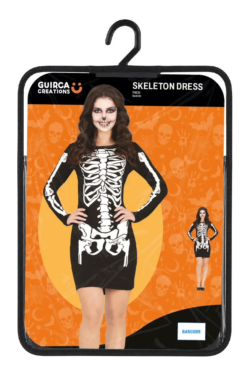 Skeletkjole – kostume til damer