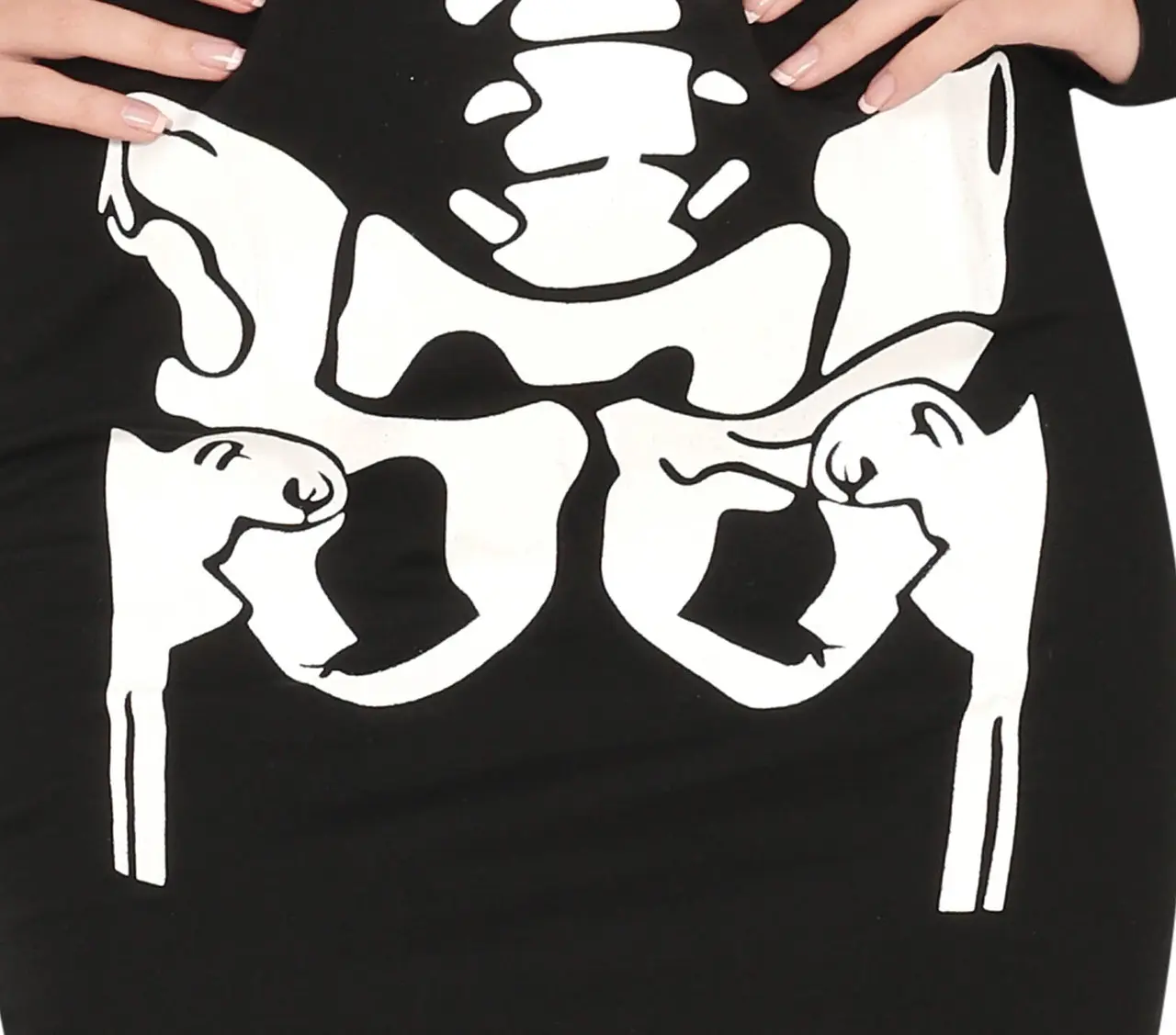 Skeletkjole – kostume til damer