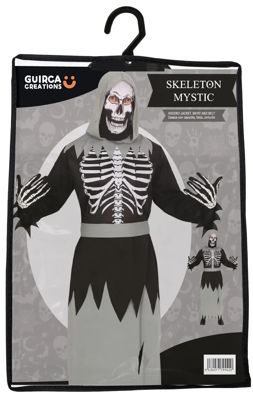 Skeletmystiker – kostume til herrer