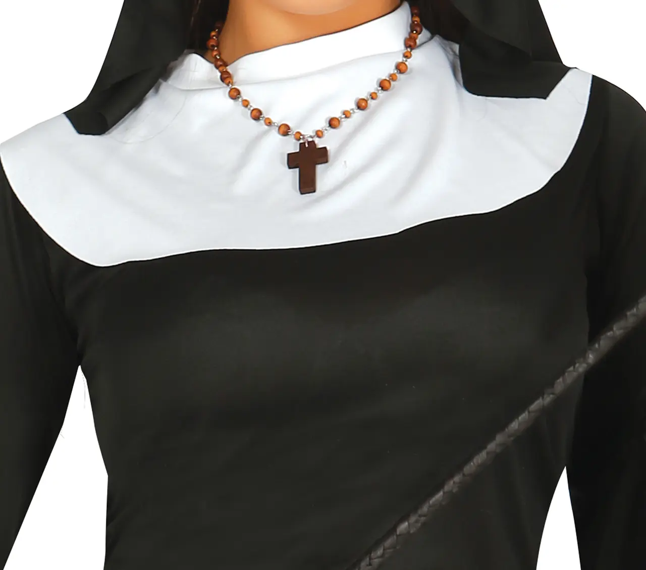Nonne – kostume til damer, hvid og sort