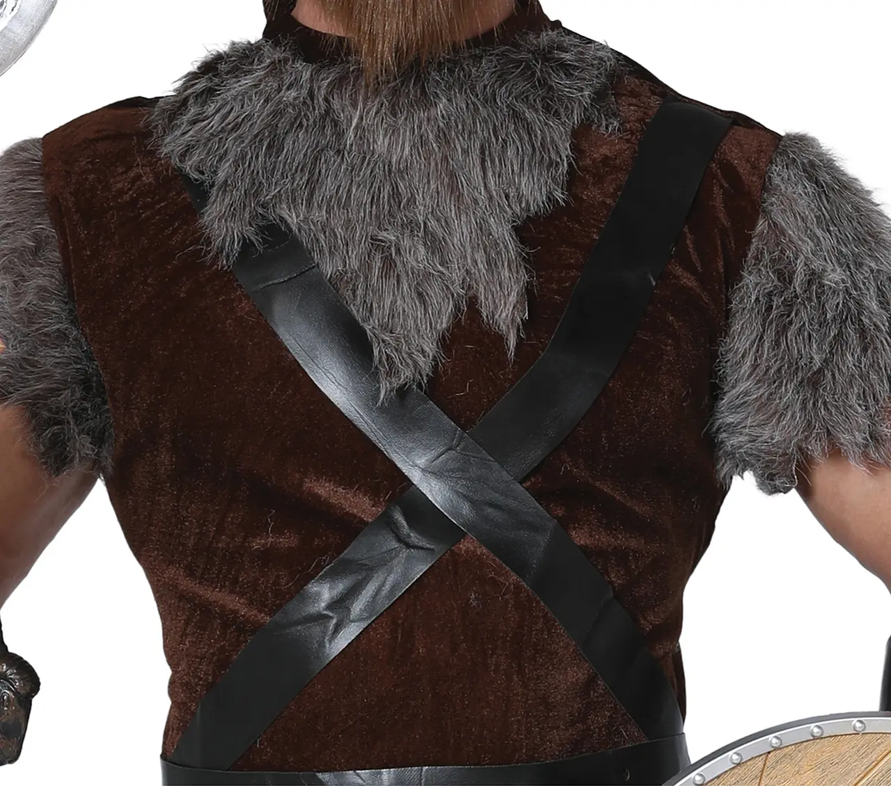 Viking – kostume til herrer, brun og grå