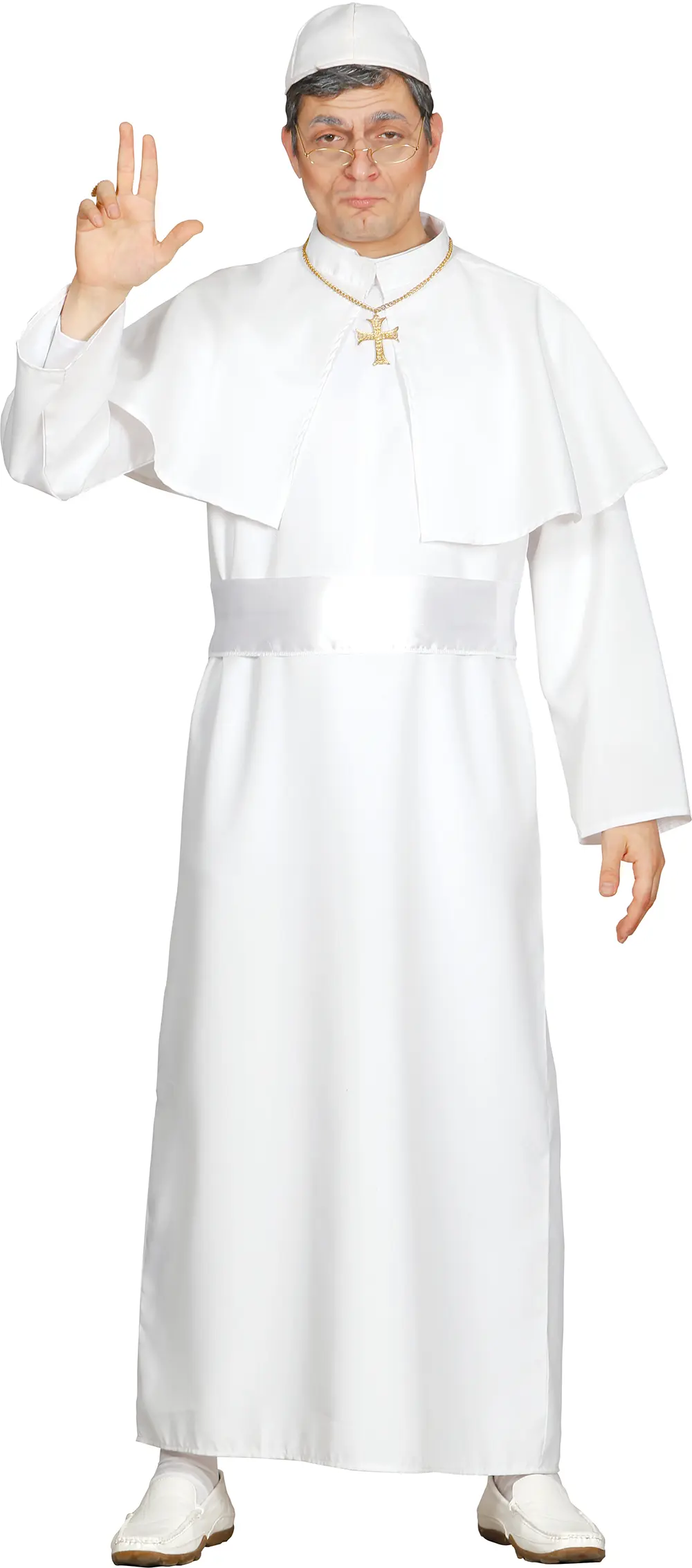 Pave – kostume til herrer, hvid