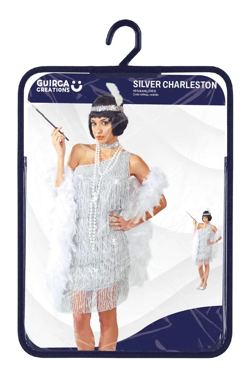 Charleston – kostume til damer, sølv