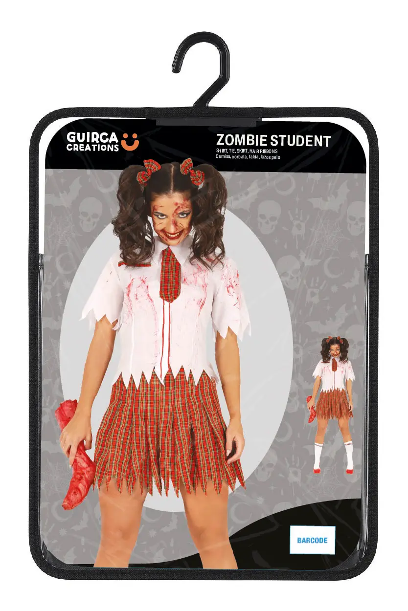 Zombie-studerende – kostume til damer