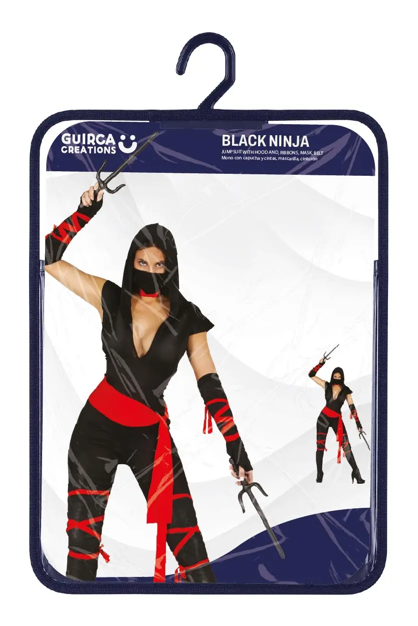 Sort ninja – kostume til damer
