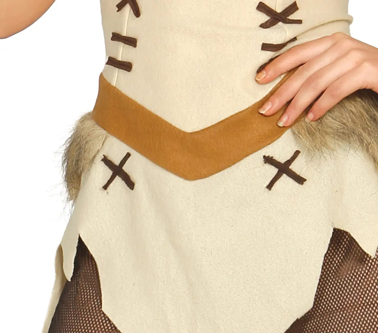 Viking – kostume til damer, beige og brun