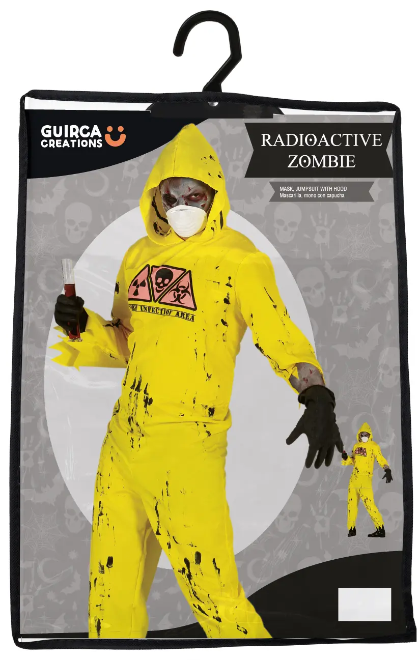 Radioaktiv zombie – kostume til herrer