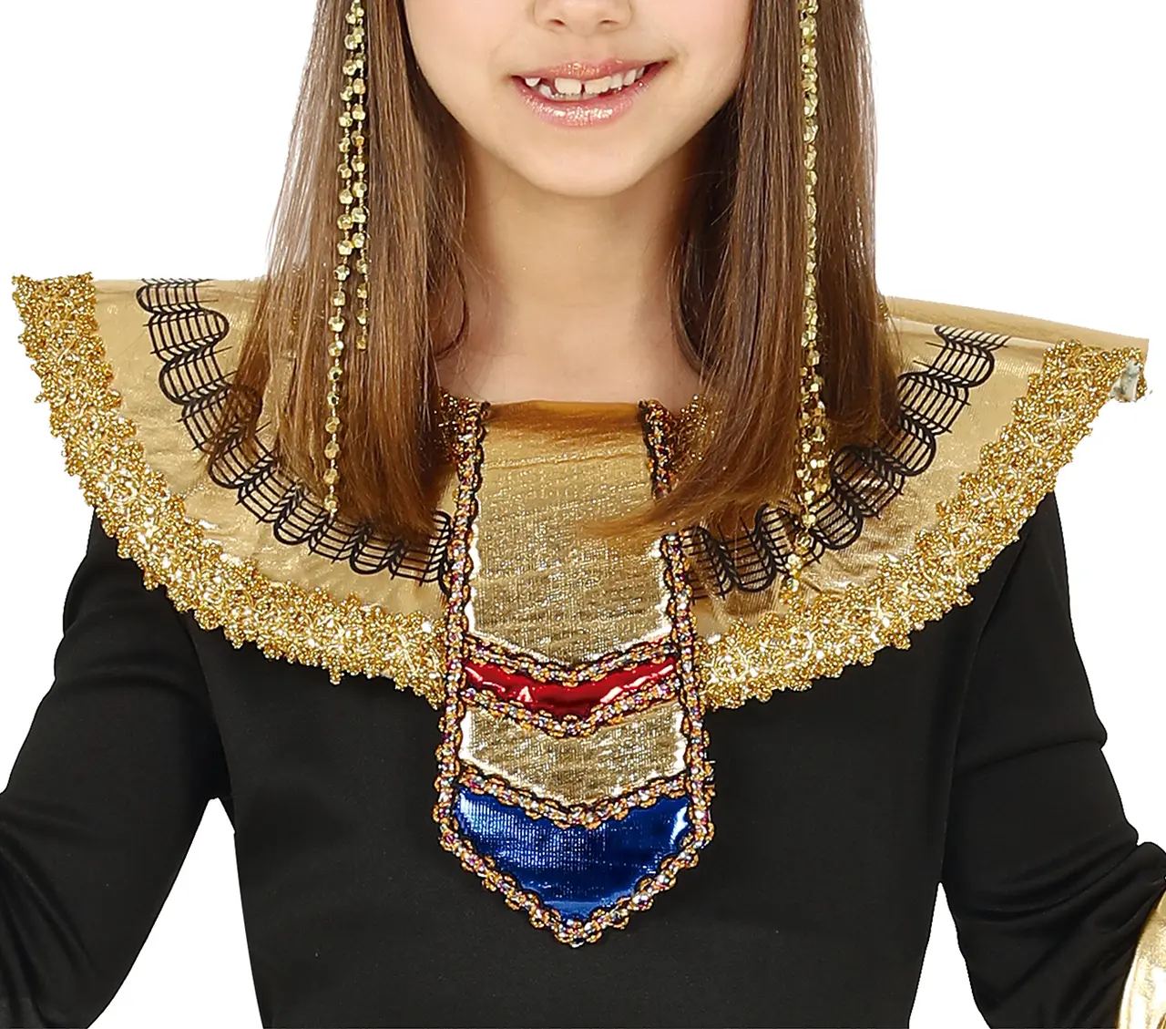 Egyptisk – kostume til piger, sort og guld, model 83548